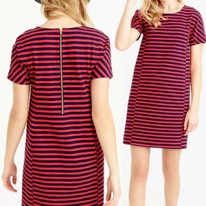 J. Crew XXS Striped T-shirt dress in Red Black